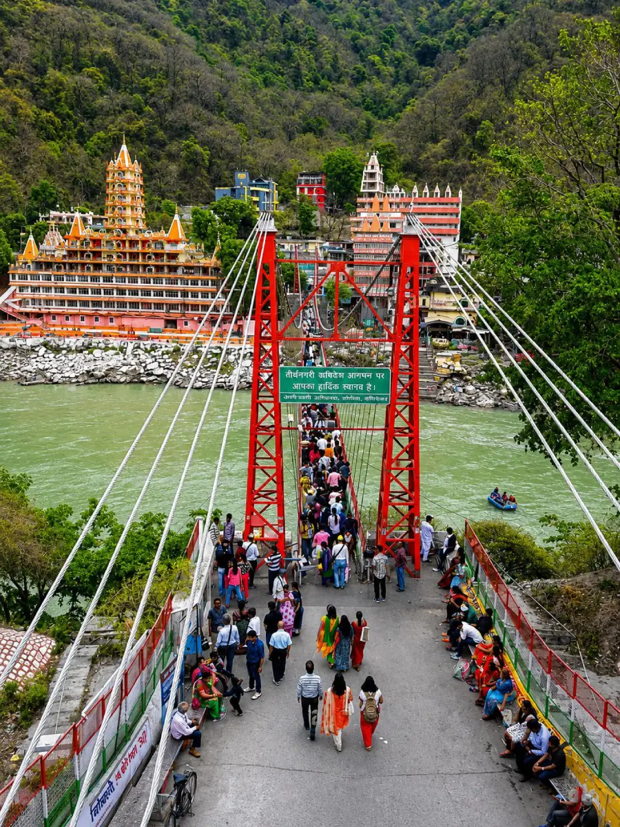 Lakshman Jhula in Rishikesh, India