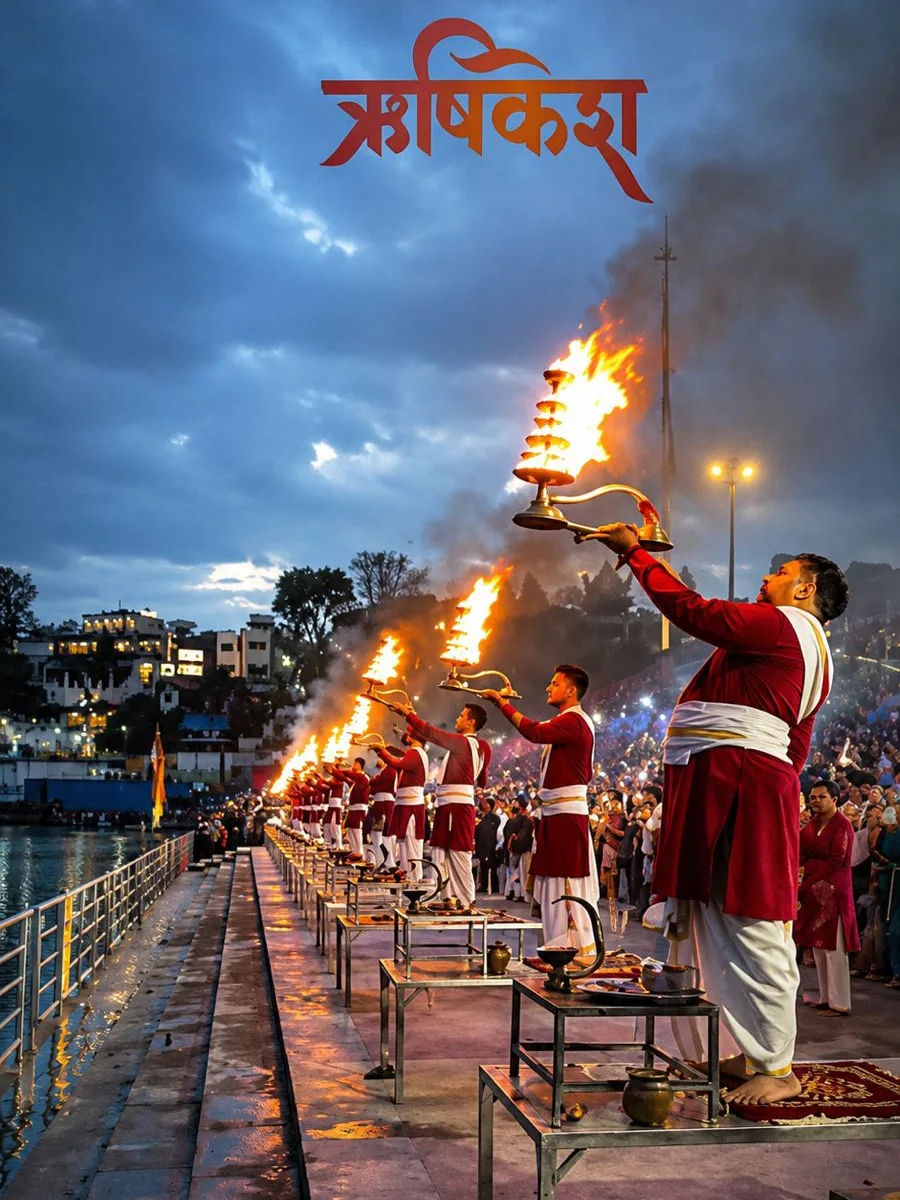 Triveni Ghat in Rishikesh, India