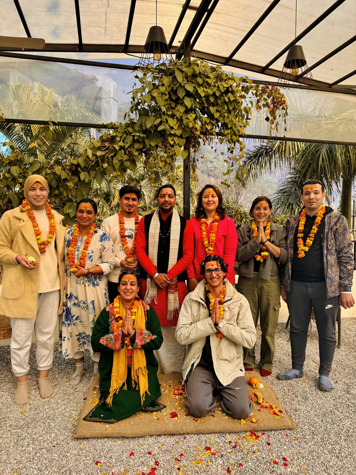 Reiki healing demonstration at Haritha
