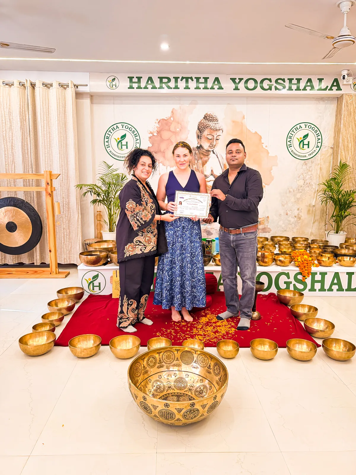 Yoga and meditation on the Haritha campus