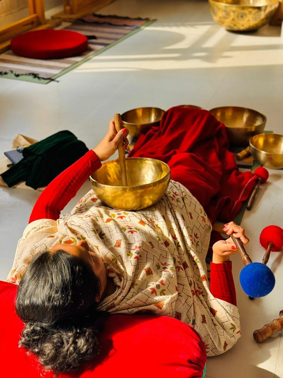 Outdoor meditation in the Himalayan foothills