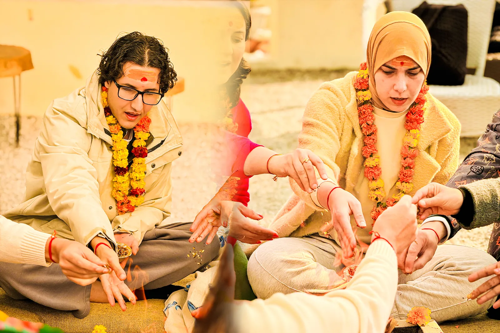 Yoga and meditation on the Haritha campus